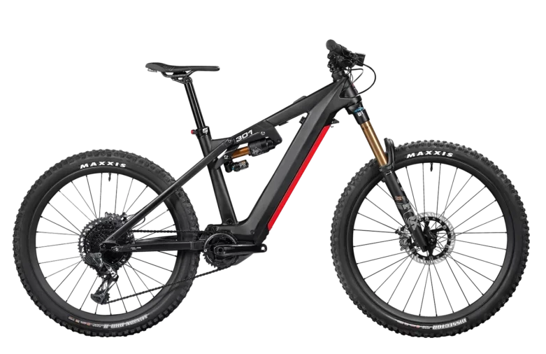 Liteville 301 CE E-Bike mit Shimano EP801 Motor und Eightpins Sattelstütze mit Lupine Rücklicht.