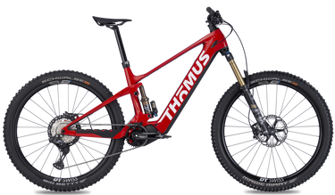 Thoemus Lightrider E-3 Ebike in rot mit Shimano Motor und Eightpins Teleskopsattelstütze.